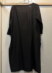 Black Kurta with Floral Embroidery