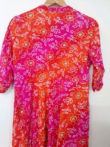 Orangish Pink Kurta For Women