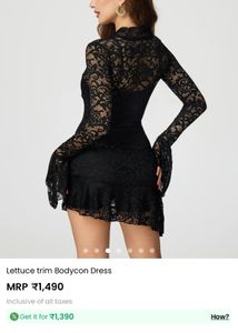 Elegant Black Lace Bell Sleeve Top