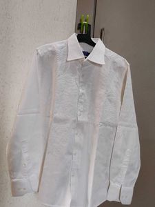 Elegant White Embroidered Shirt