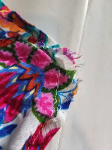 Floral Bell sleeve top with Lace trim