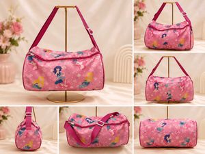 Cute Pink Mermaid Print Duffle Bag