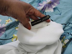 White Turtleneck Long Sleeve Top xxl