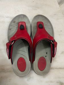 Price Drop Only @₹99 Used Red Grey Adda Slippers