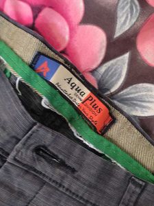 Men's Charcoal Grey Textured Trousers