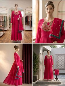 Vibrant Pink Embroidered Kurta Set