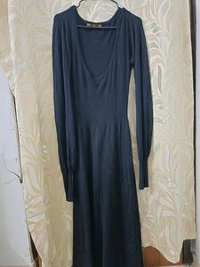 Dark Cosplay Gothic Ribbed Dress