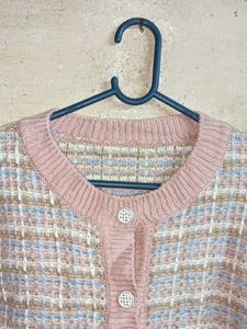 PLUS SIZE Chic Plaid Knit Cardigan Sweater