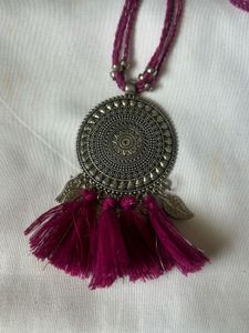Boho Tribal Tassel Pendant Necklace