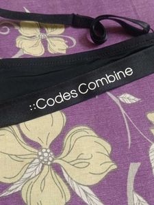 Black Push-Up Bra with Logo Band