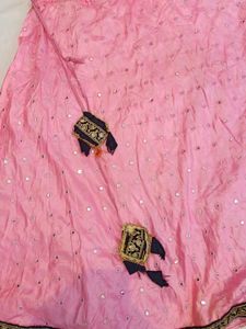 Pretty Pink Skirt with Mirror Work for 10 to 2 yea