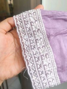 Purple Embroidered Kurta set