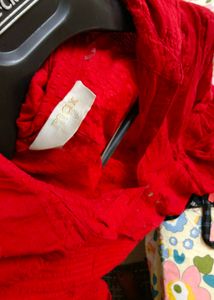 Chic Red Button-Up Dress