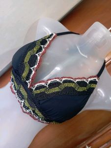 Stylish Black Bikini Set with Crochet Detail