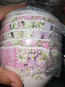 Set of 5 Floral Design Bowls Melamine