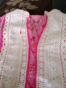 Stylish Pink Printed Kurta