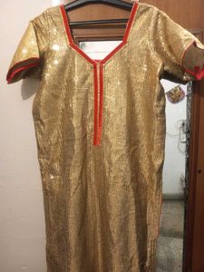 Gold Kurta with Plazo Pajama combo