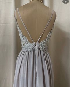 Elegant Grey Evening Gown