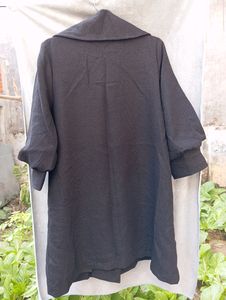 Black Shimmer Balloon Winter Coat