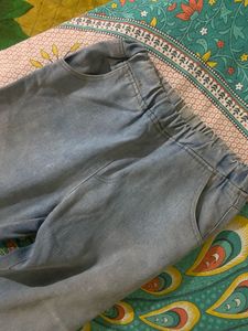 Light Wash Denim Jogger Pants
