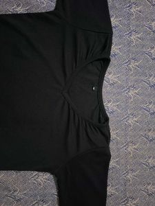 Classic Black V-Neck Top