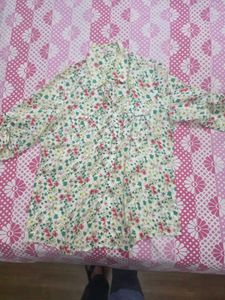 Floral Print Button-Up Shirt