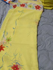 yellow color saree