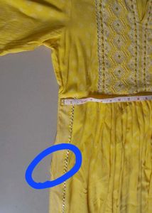 Yellow Embroidered Kurta