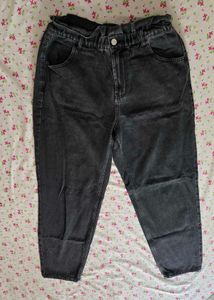 Stylish Washed Black Mom Jeans