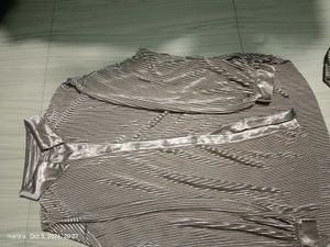 Metallic Pleated Co-ord Set