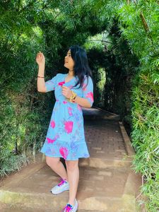 Sassafras Floral Blue Dress