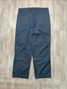 Men's Blue Pleated Casual Pants