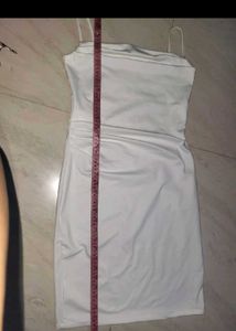 Elegant White Satin Midi Dress