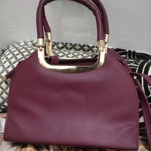Stylish Maroon Handbag