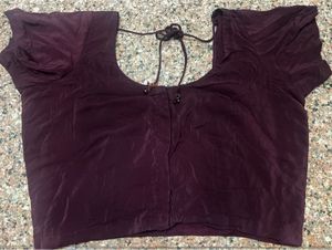Deep Plum Short Sleeve Blouse