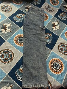 Women's Acid Wash Cargo Jeans