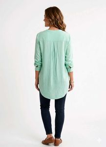 Stylish Women's Mint Green Tunic Top
