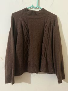Chunky Cable Knit Turtleneck Sweater