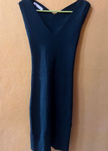 Dark Green V-Neck Bodycon Dress