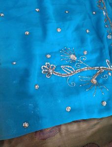 Beautiful Ombre Saree with Embellishments