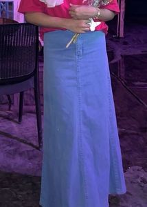 Long Denim Skirt
