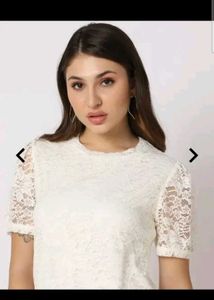 Elegant White Lace Puff Sleeve Top 🤍✨️
