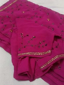 Rose Pink Saree