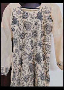 elegant black thread work suit and set