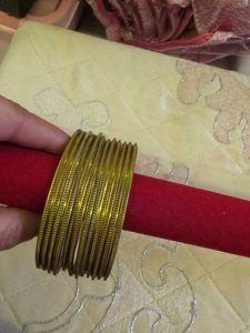 12 Set of Golden Bangles