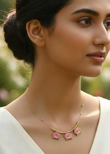 Lotus Necklaces Set Gold Plated