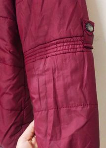 Maroon Quilted Winter Jacket