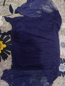 Beautiful Navy Blue Lace Blouse
