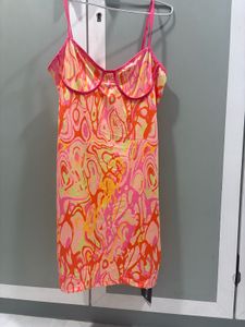 Funky Abstract Print Mini Dress