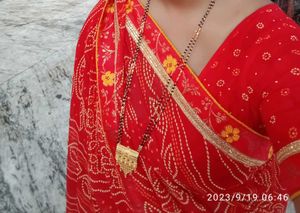Elegant Red Bandhani Saree